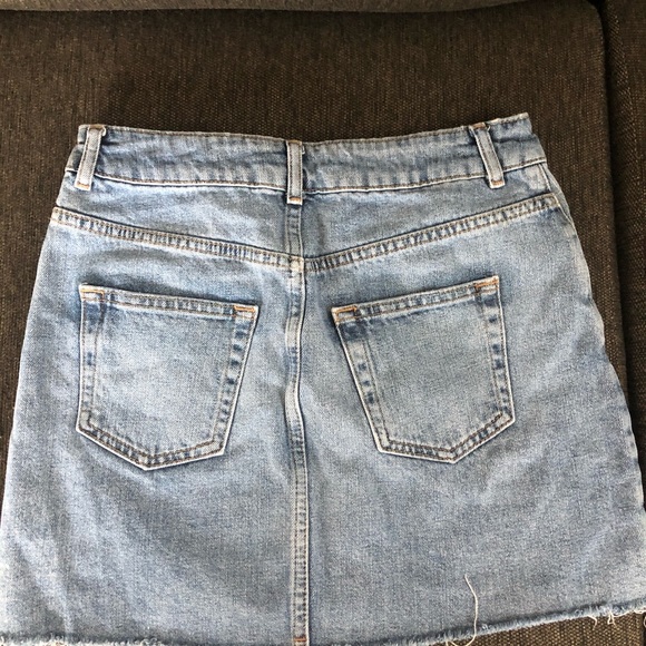 Top shop MOTO floral embroidered denim skirt - Picture 2 of 4